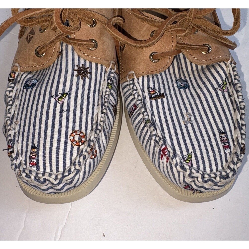 Sperry x Nordstrom Size 8.5 Women's Original Boat Shoes Nautical Top Siders - Picture 14 of 16
